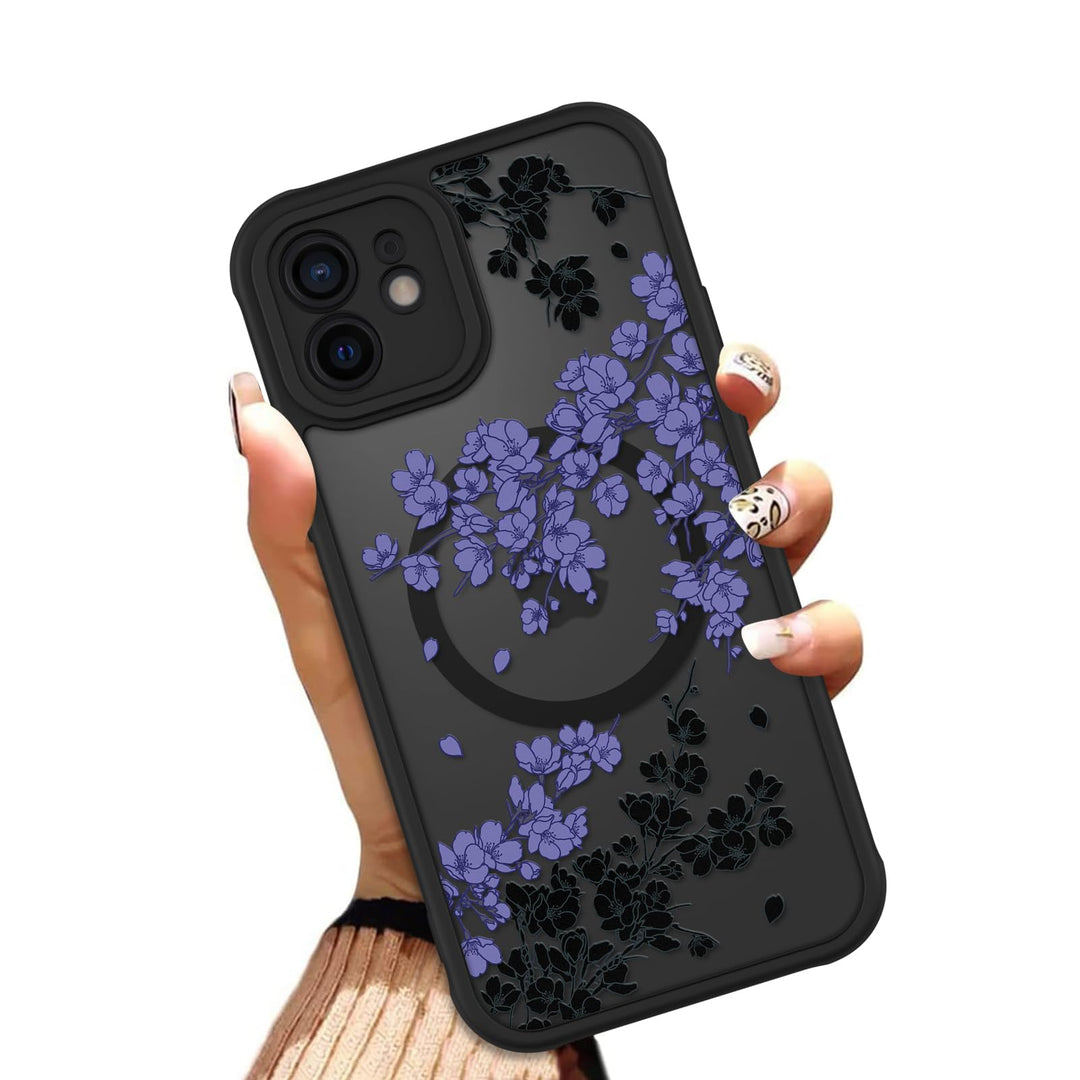 Floral MagSafe Phone Case - White - DOKUTRONIX