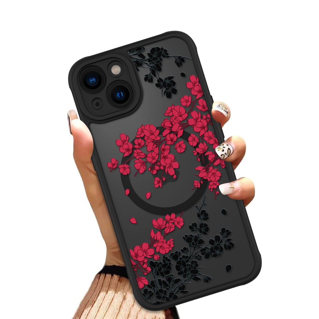 Floral MagSafe Phone Case - White - DOKUTRONIX