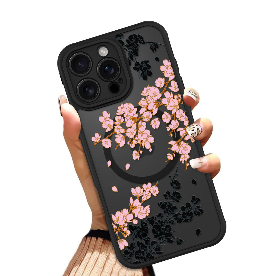 Floral MagSafe Phone Case - White - DOKUTRONIX