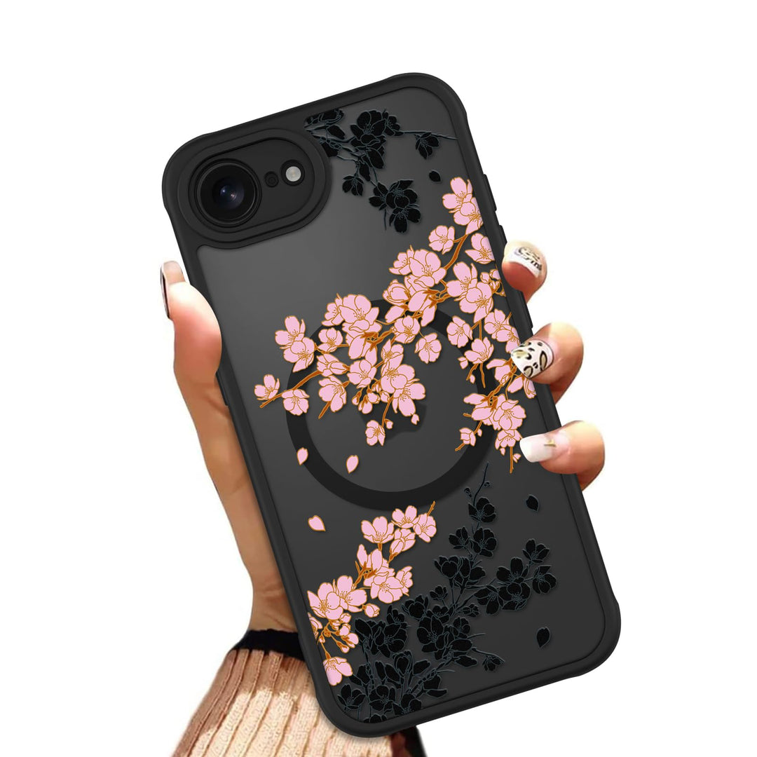 Floral MagSafe Phone Case - White - DOKUTRONIX