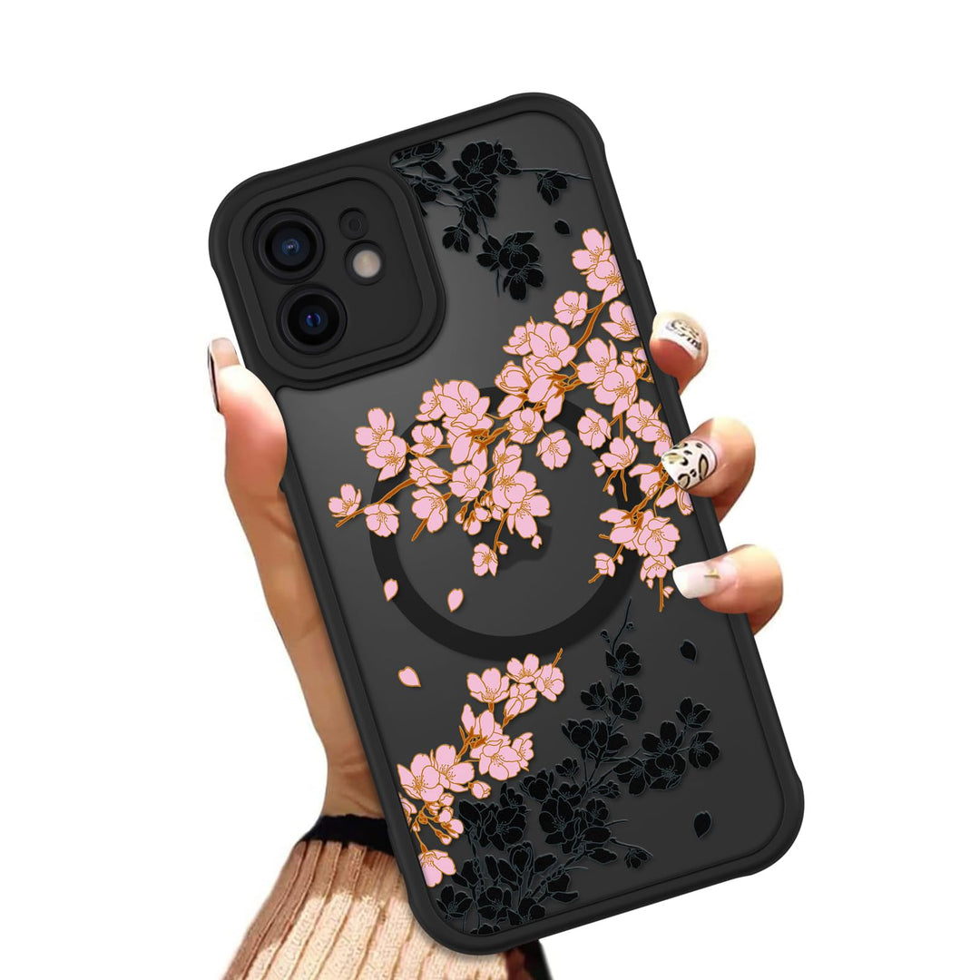 Floral MagSafe Phone Case - White - DOKUTRONIX