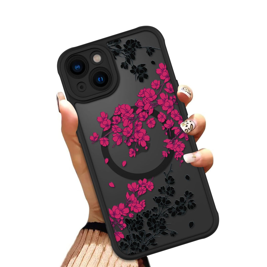 Floral MagSafe Phone Case - White - DOKUTRONIX
