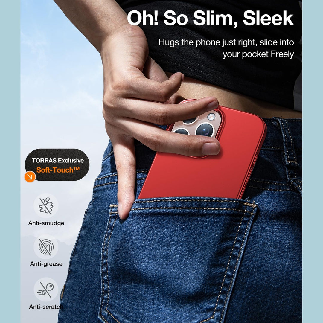 OriginFit MagSafe Slim Case for iPhone 16 Pro Red - DOKUTRONIX