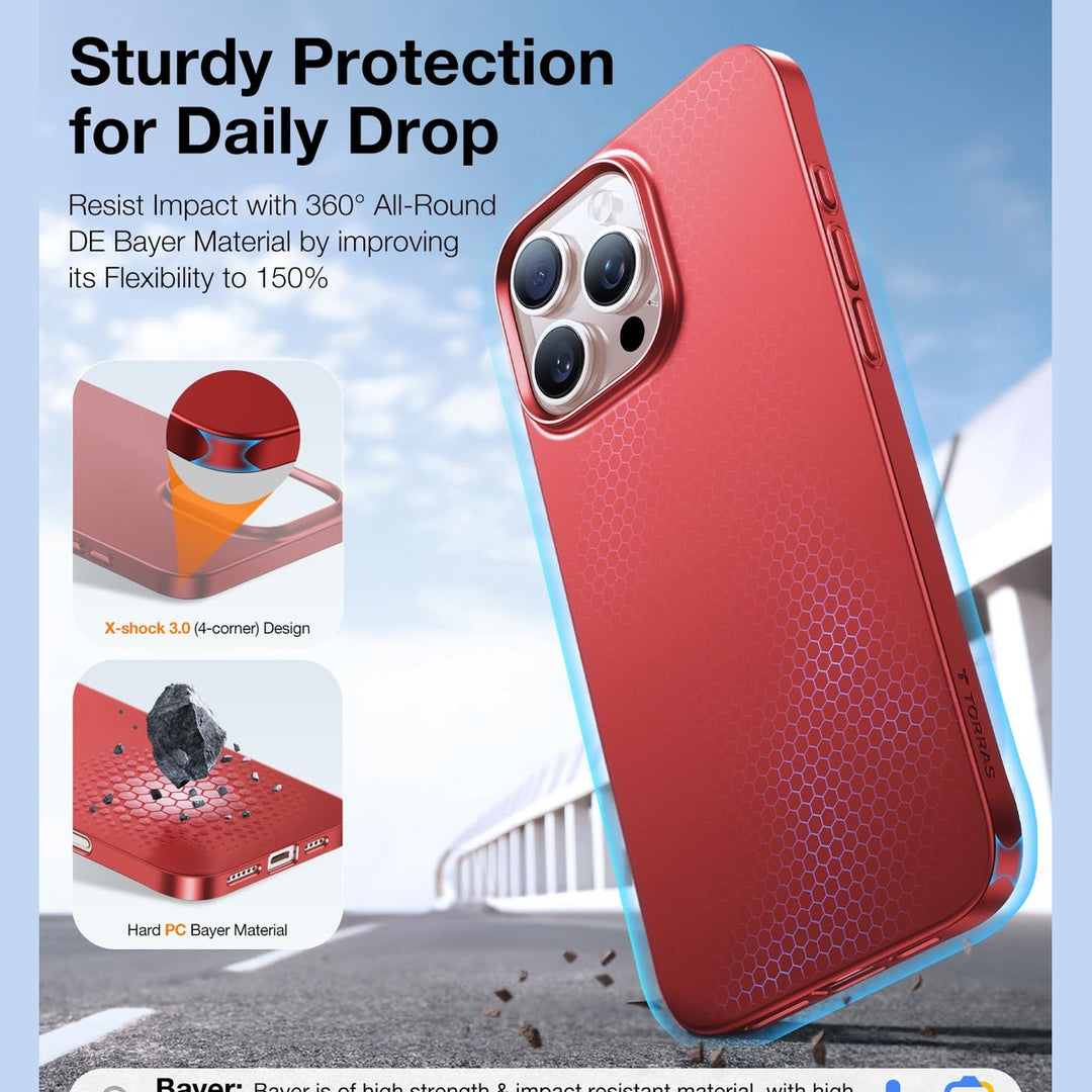 OriginFit MagSafe Slim Case for iPhone 16 Pro Red - DOKUTRONIX