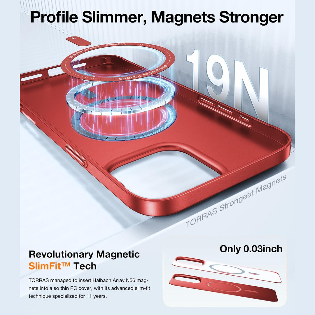 OriginFit MagSafe Slim Case for iPhone 16 Pro Red - DOKUTRONIX