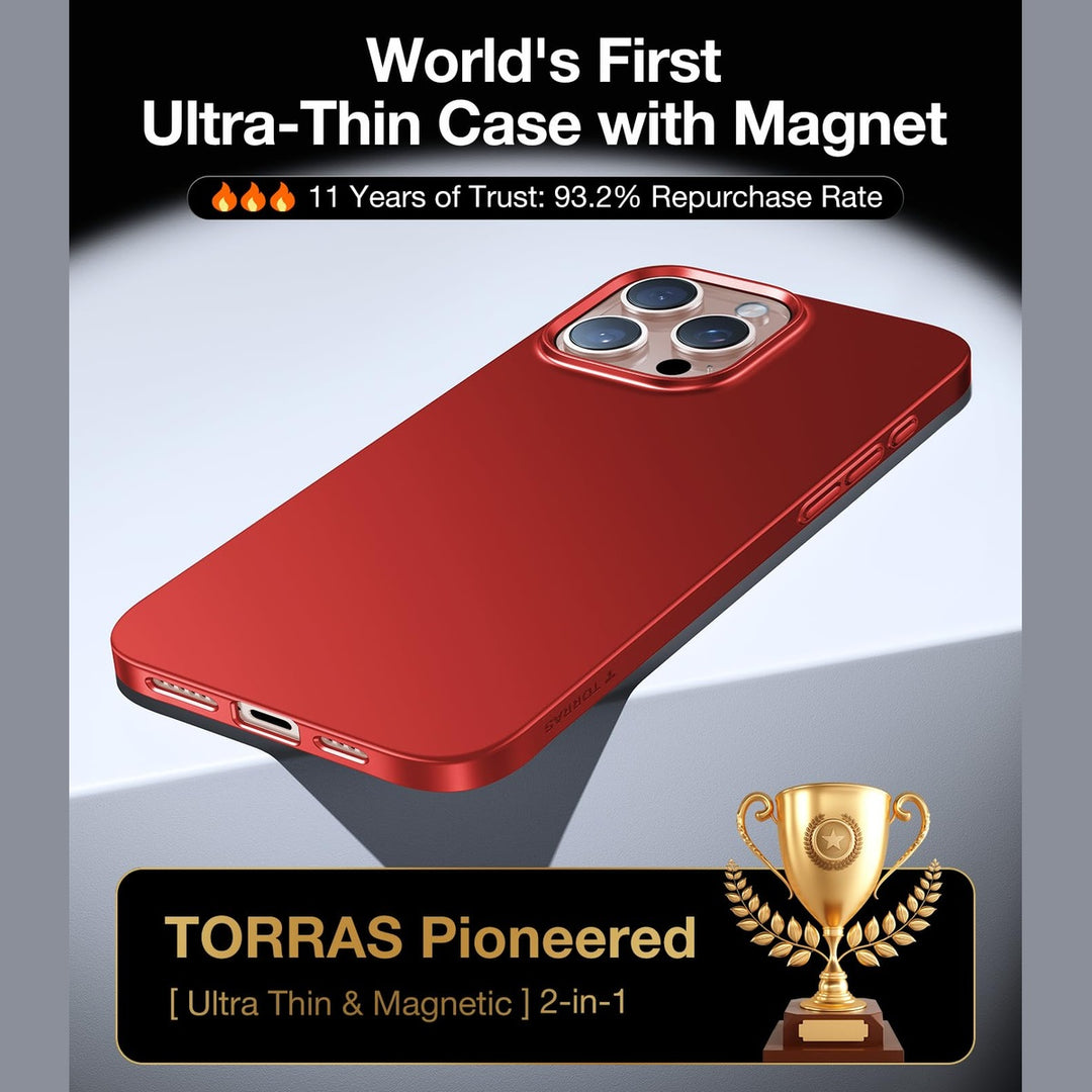 OriginFit MagSafe Slim Case for iPhone 16 Pro Red - DOKUTRONIX
