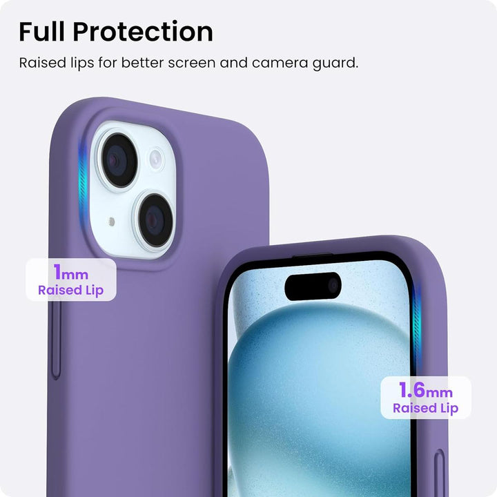 ORNARTO Amethyst Slim Silicone Case for iPhone 15 - DOKUTRONIX