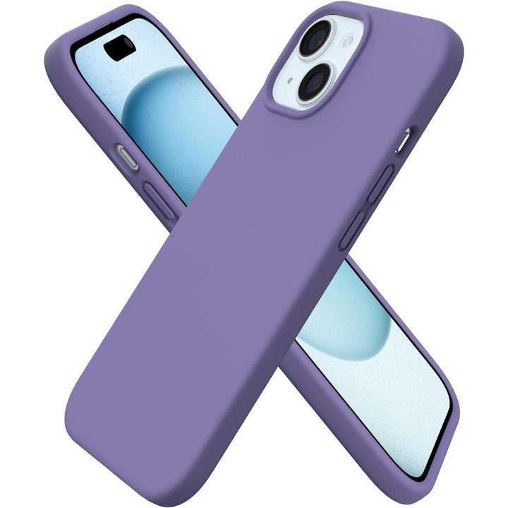 ORNARTO Amethyst Slim Silicone Case for iPhone 15 - DOKUTRONIX