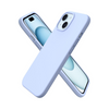 ORNARTO Blue Slim Liquid Silicone Case for iPhone 15