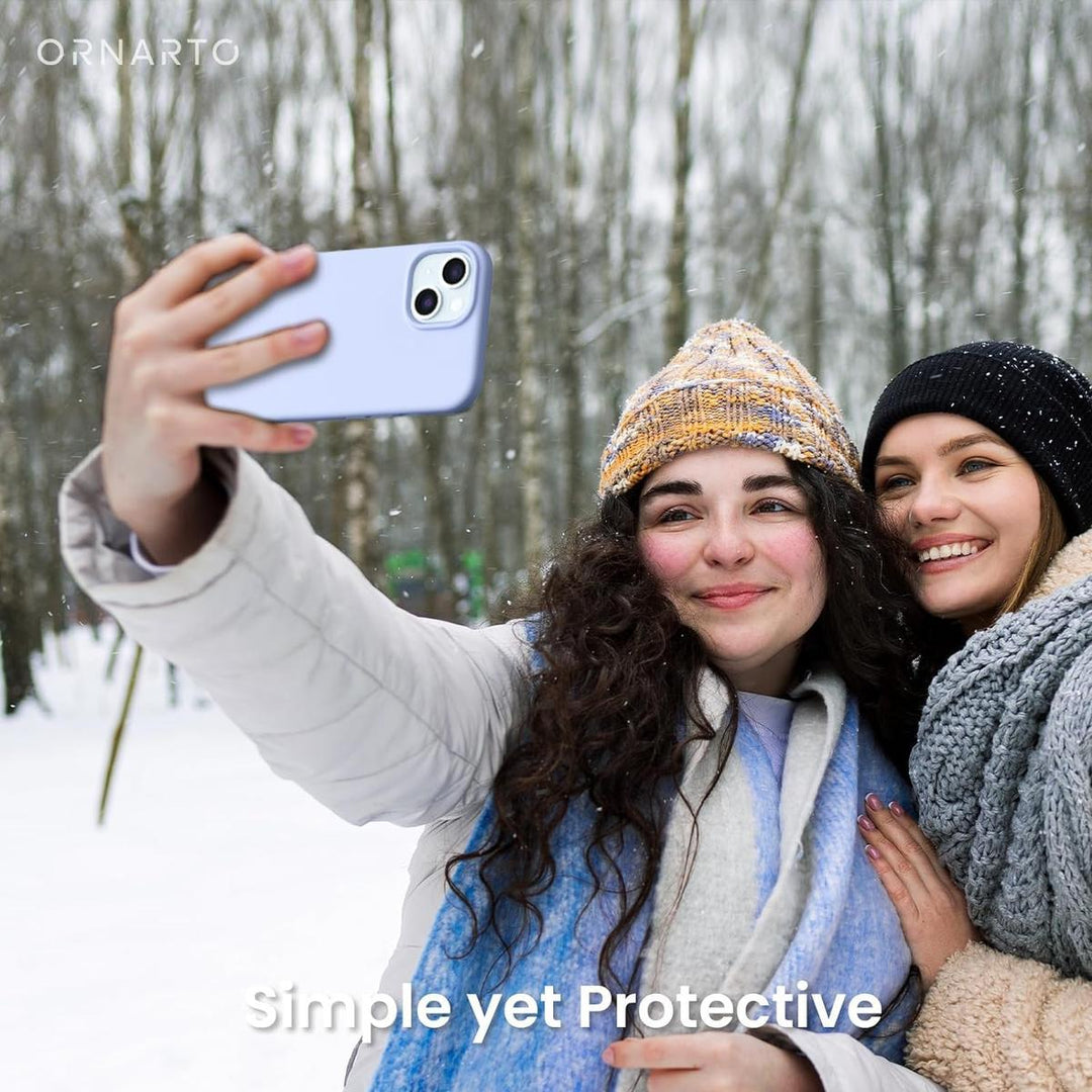 ORNARTO Blue Slim Liquid Silicone Case for iPhone 15 - DOKUTRONIX