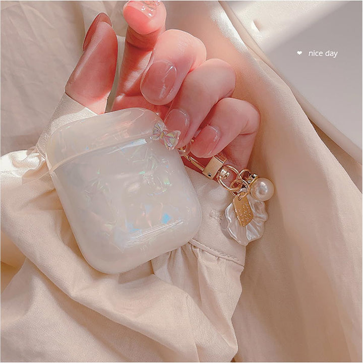 Glitter Pearl AirPods Case & Cleaner Kit for Girls - DOKUTRONIX
