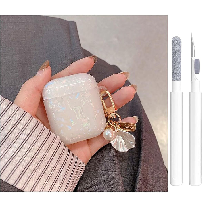 Glitter Pearl AirPods Case & Cleaner Kit for Girls - DOKUTRONIX