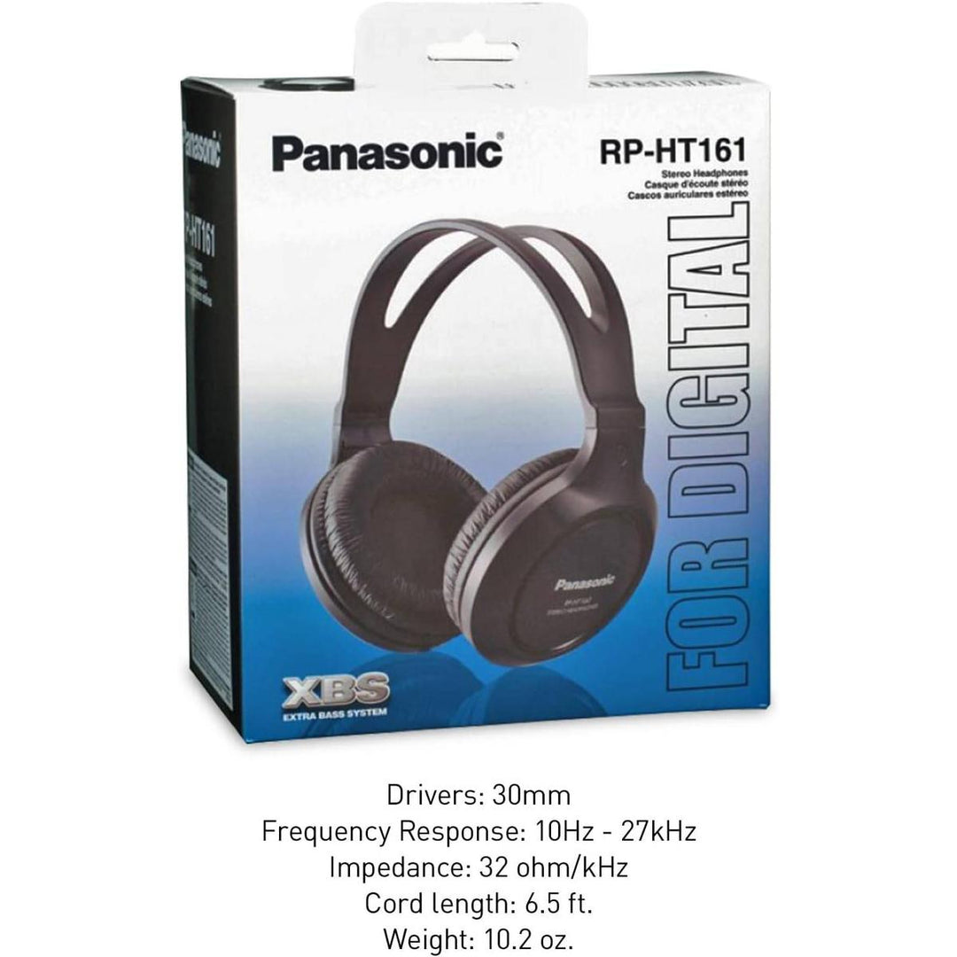 Panasonic XBS RP-HT161-K Lightweight Headphones - DOKUTRONIX