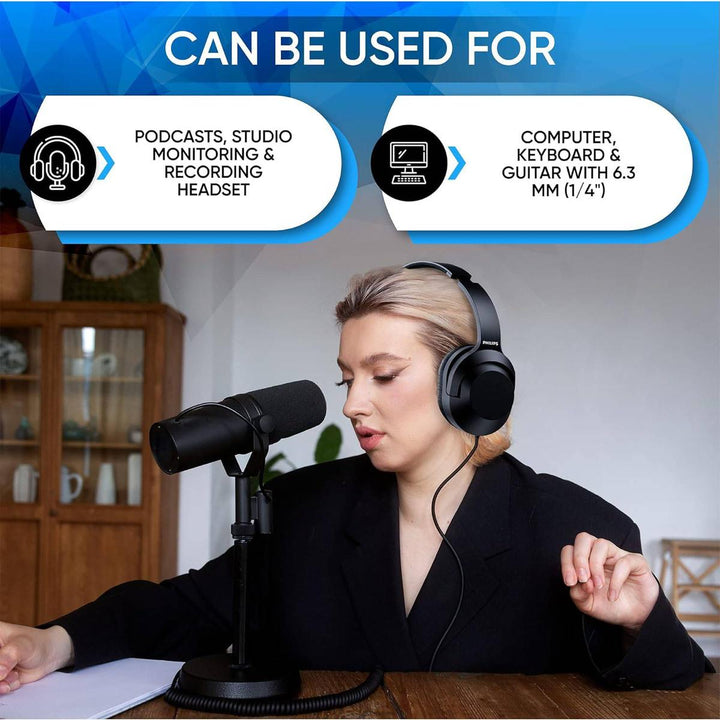 Philips Black Studio Sound Headphones - DOKUTRONIX