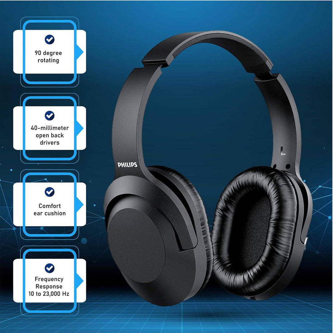 Philips Black Studio Sound Headphones - DOKUTRONIX
