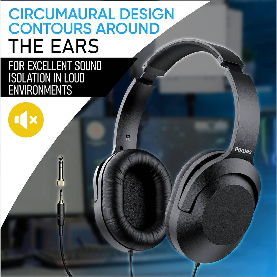 Philips Black Studio Sound Headphones - DOKUTRONIX
