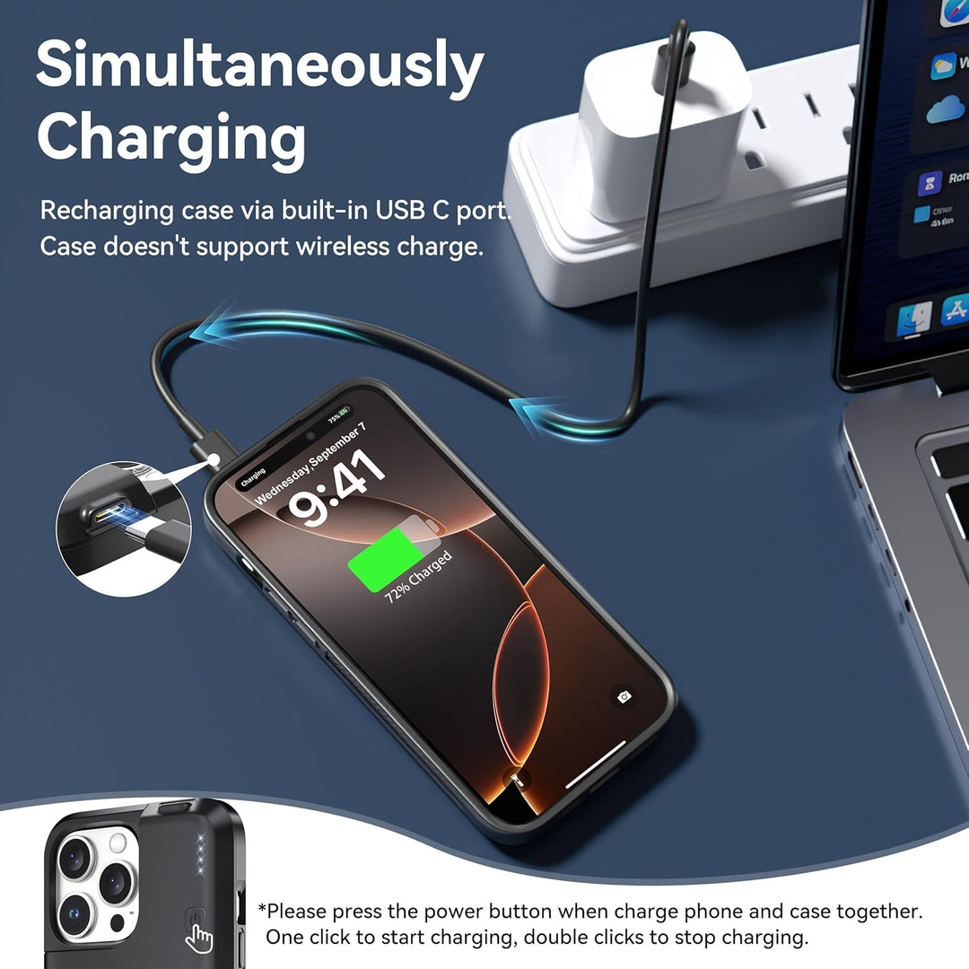 PowerMax 8000: Phone 16 Pro Battery Case & Charger - DOKUTRONIX