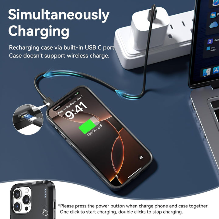 PowerMax 8000: Phone 16 Pro Battery Case & Charger - DOKUTRONIX