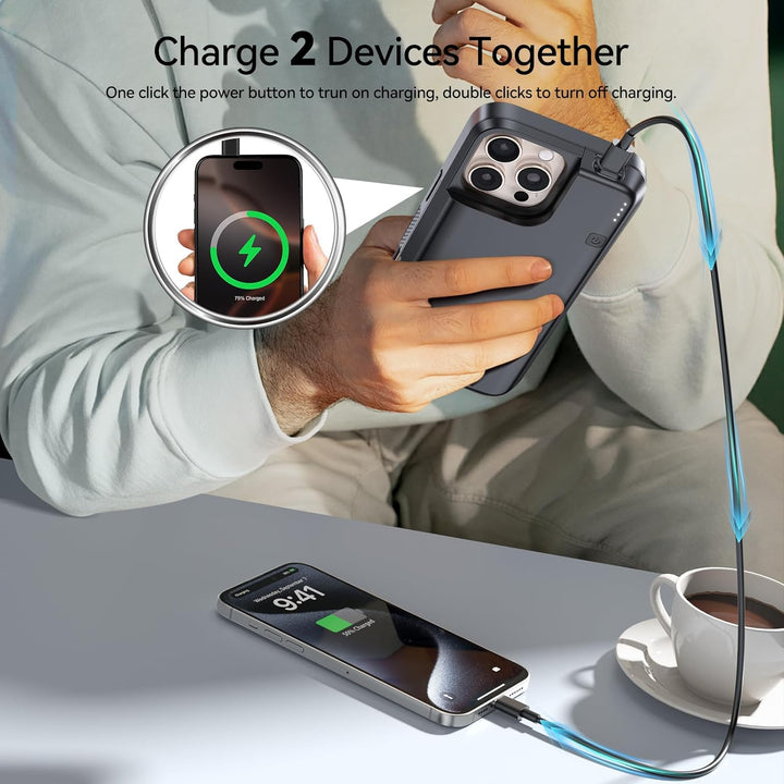 PowerMax 8000: Phone 16 Pro Battery Case & Charger - DOKUTRONIX