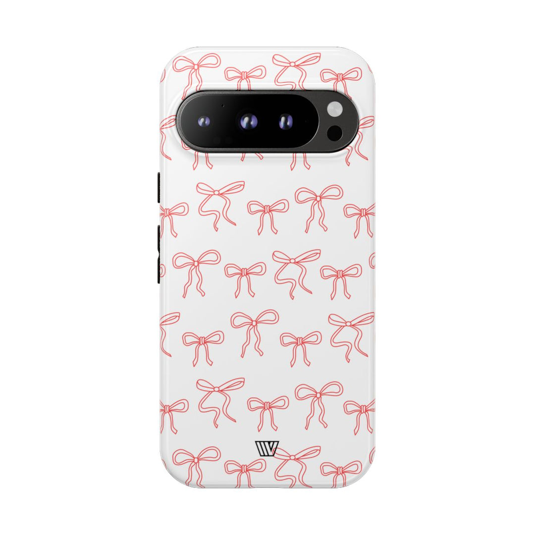 RED RIBBON CHARM | Tough Phone Case