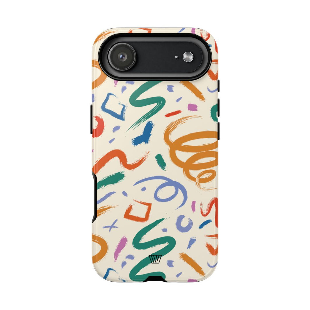 DOODLE BRUSH STROKES | Tough Phone Case