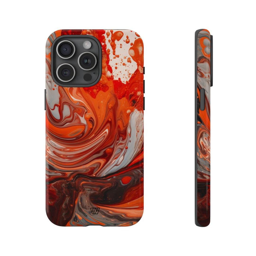 WHITE FIRE PAINT SWIRL | Tough Phone Case
