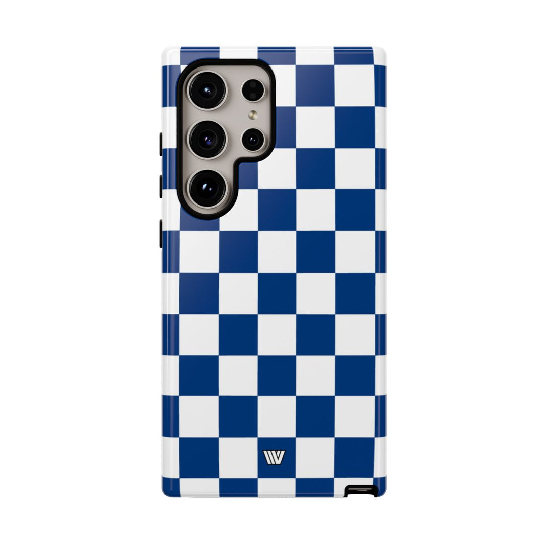 BLUE WHITE CHECKERBOARD | Tough Phone Case