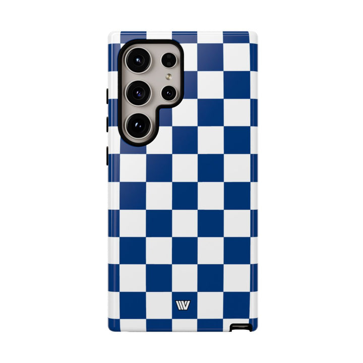 BLUE WHITE CHECKERBOARD | Tough Phone Case