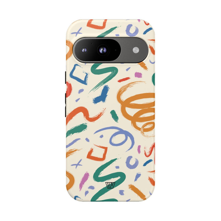 DOODLE BRUSH STROKES | Tough Phone Case