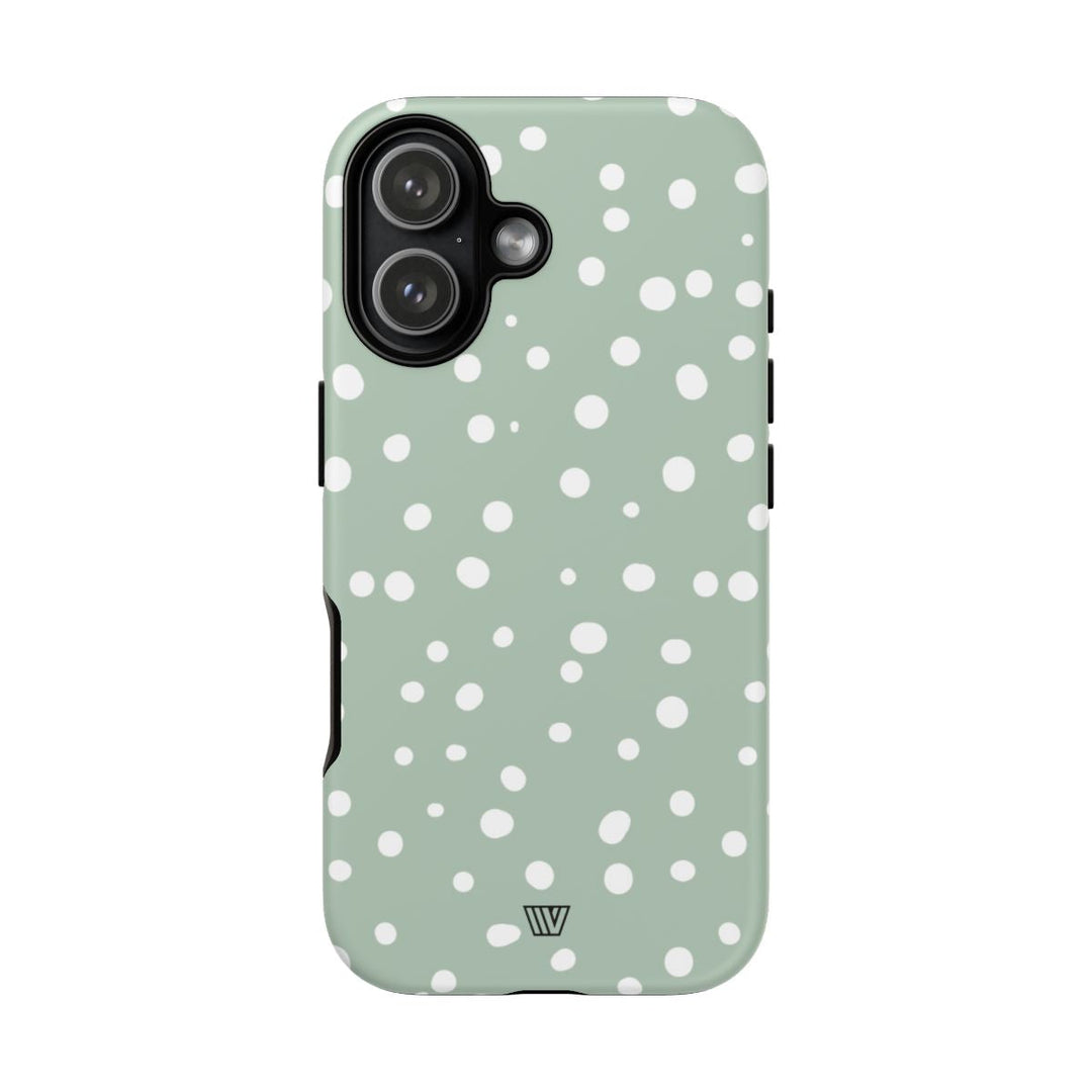 PASTEL GREEN DOTS | Tough Phone Case
