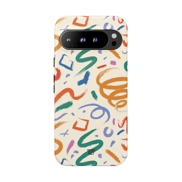 DOODLE BRUSH STROKES | Tough Phone Case