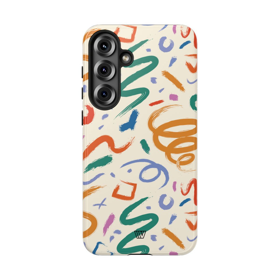 DOODLE BRUSH STROKES | Tough Phone Case