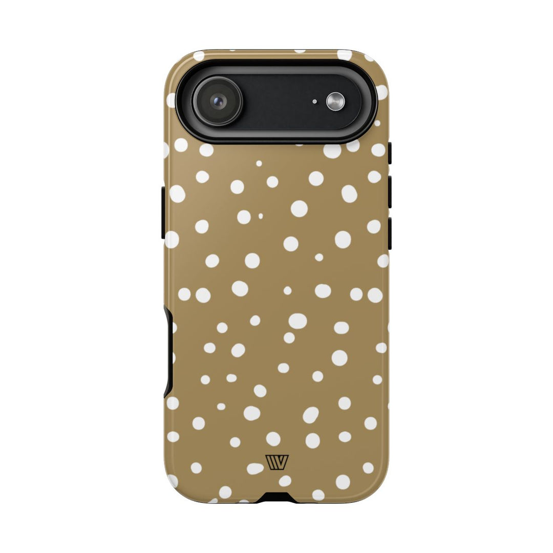 DARK BEIGE DOTS | Tough Phone Case