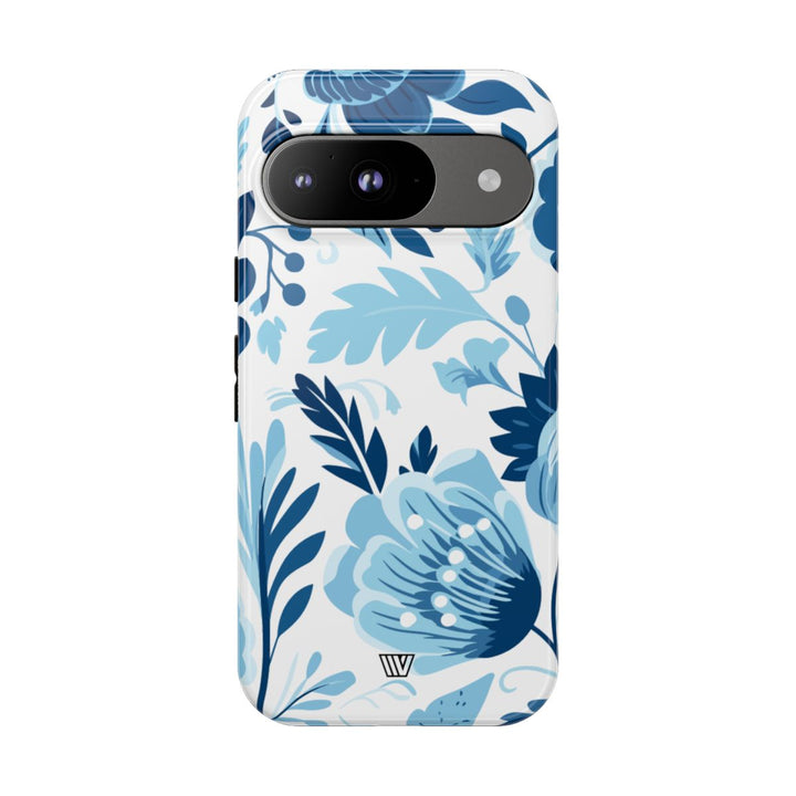 BLUE WHITE FLOWERS | Tough Phone Case