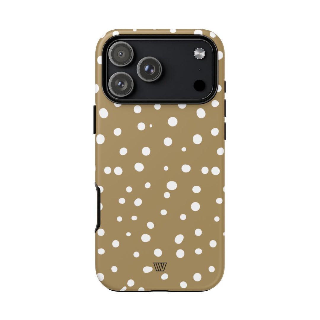 DARK BEIGE DOTS | Tough Phone Case