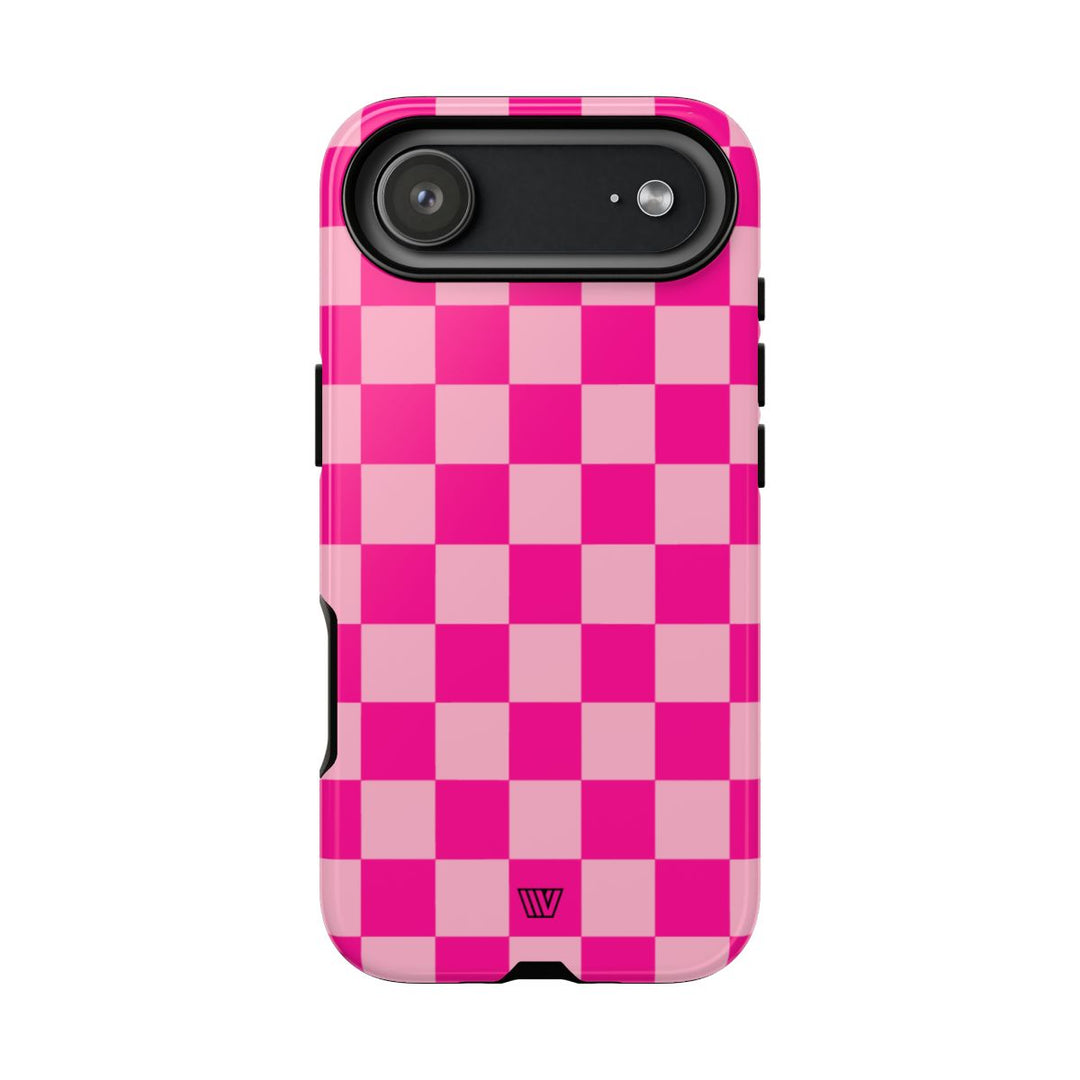 HOT PINK CHECKERBOARD | Tough Phone Case