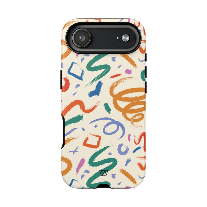 DOODLE BRUSH STROKES | Tough Phone Case