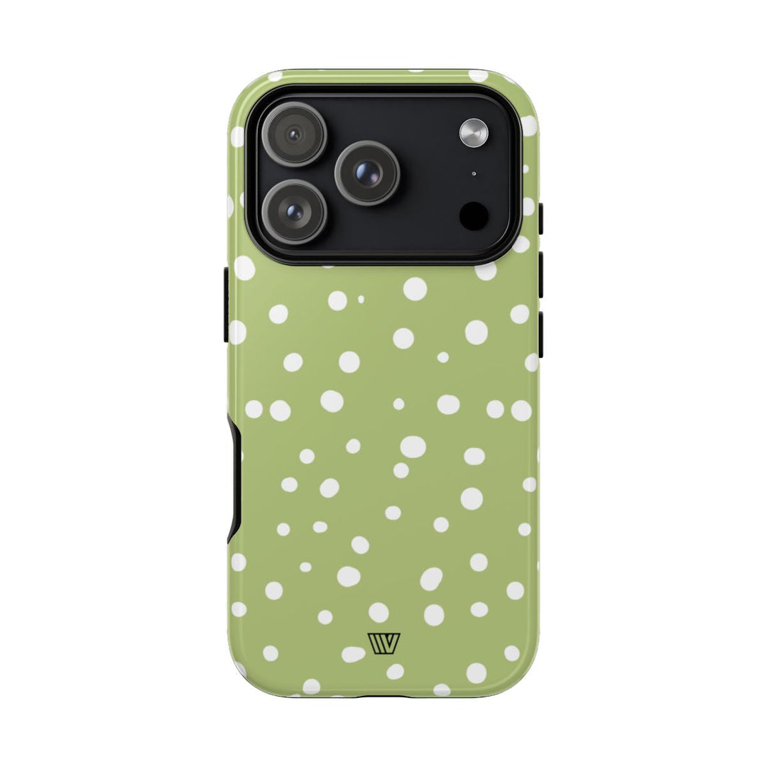 PALE OLIVE DOTS | Tough Phone Case