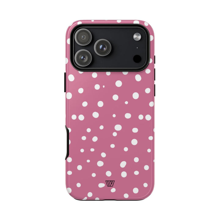 BLUSH RED DOTS | Tough Phone Case