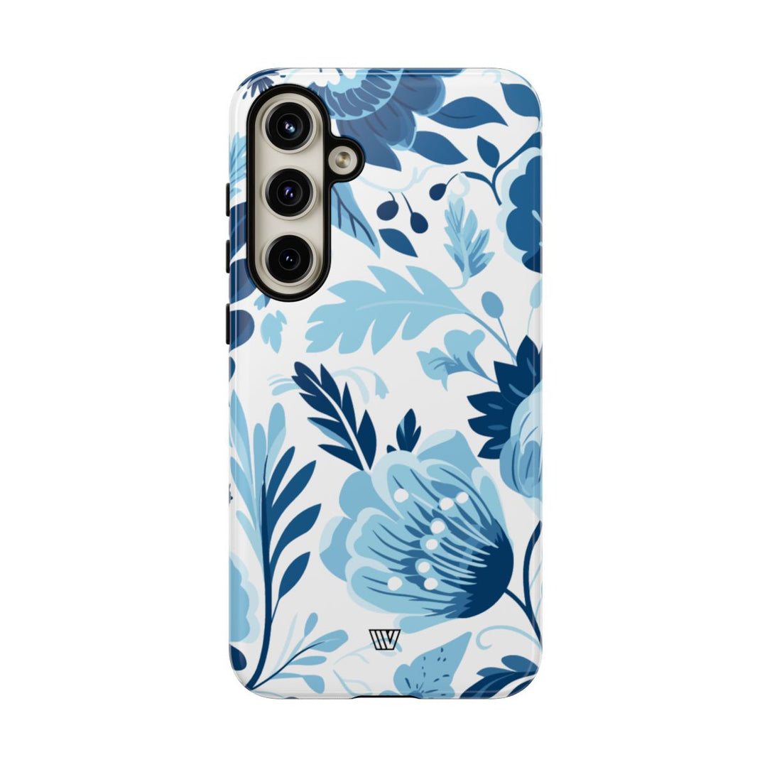 BLUE WHITE FLOWERS | Tough Phone Case