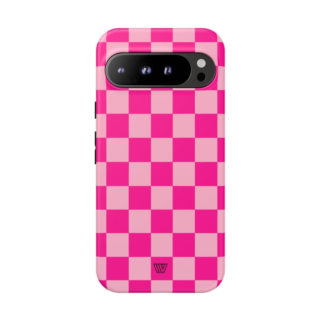 HOT PINK CHECKERBOARD | Tough Phone Case