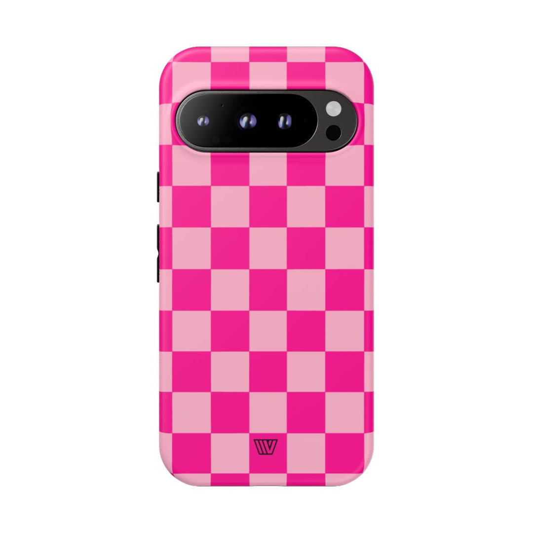 HOT PINK CHECKERBOARD | Tough Phone Case