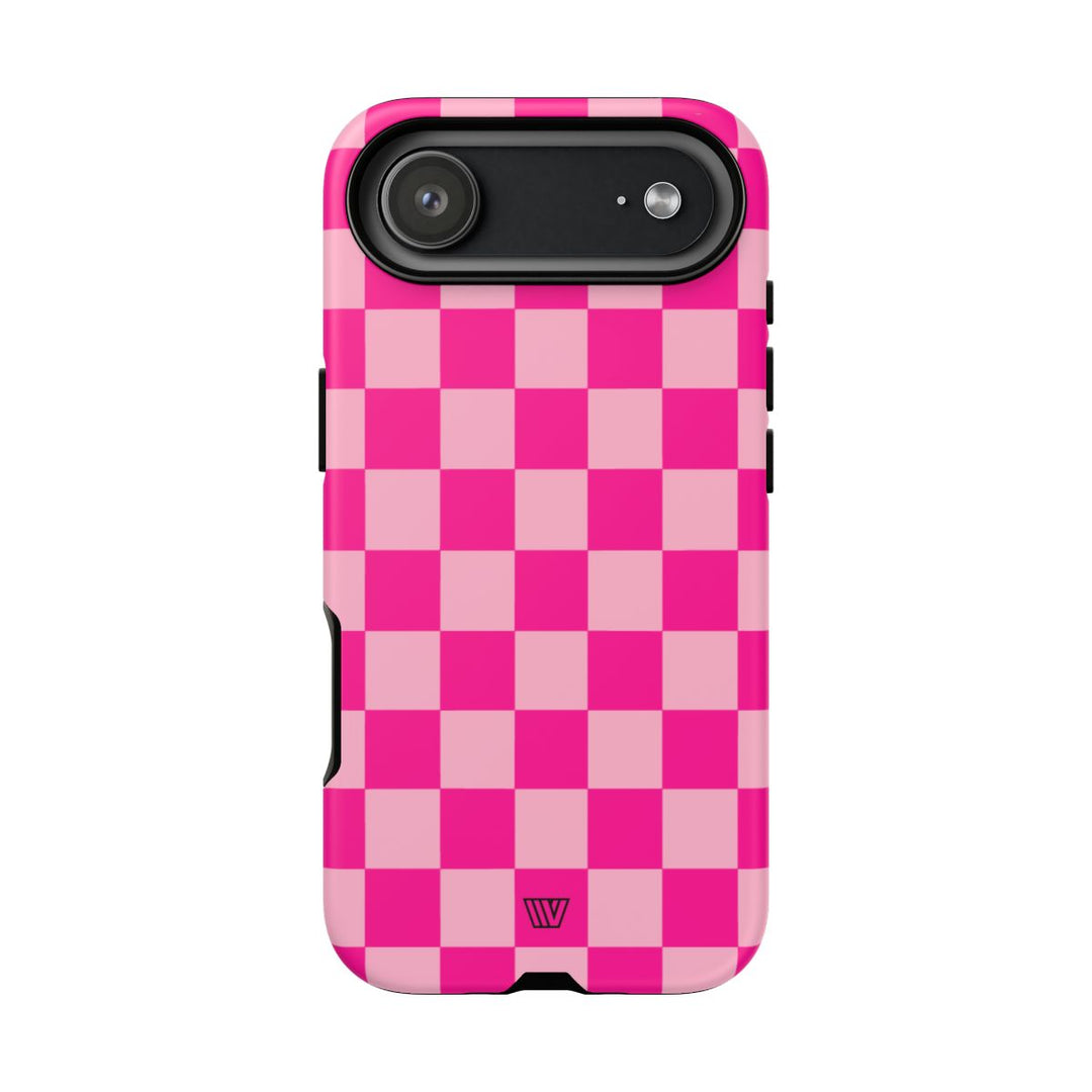 HOT PINK CHECKERBOARD | Tough Phone Case
