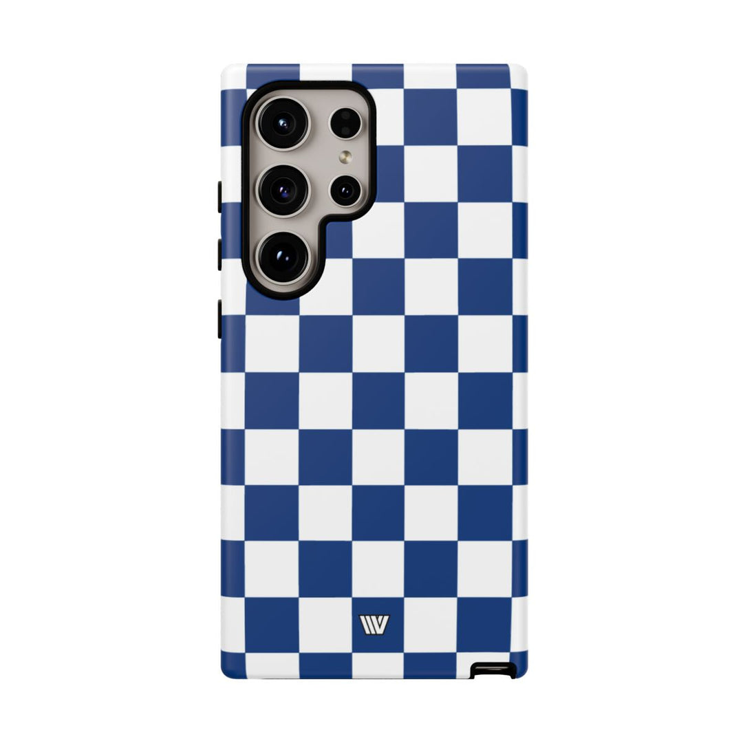 BLUE WHITE CHECKERBOARD | Tough Phone Case