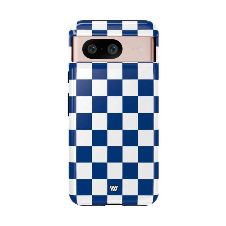 BLUE WHITE CHECKERBOARD | Tough Phone Case