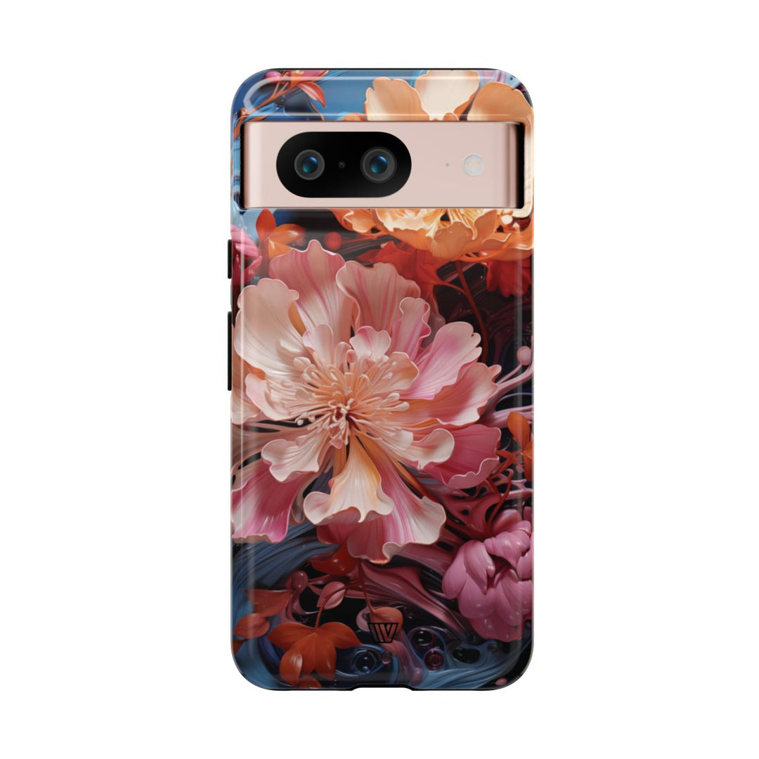 PAINT SWIRL FLOWERS | Tough Phone Case