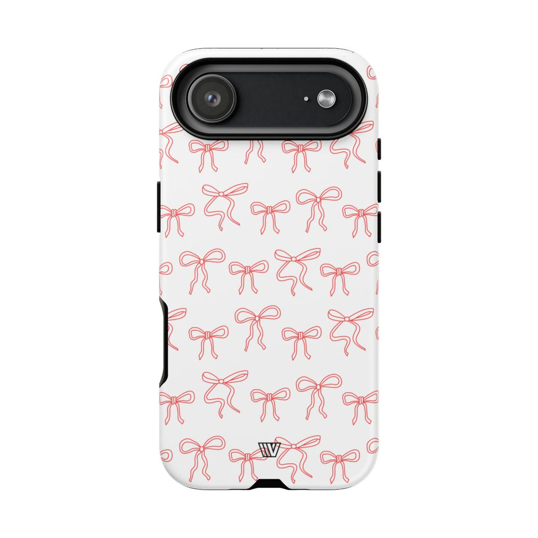 RED RIBBON CHARM | Tough Phone Case