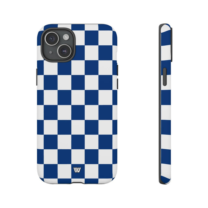 BLUE WHITE CHECKERBOARD | Tough Phone Case