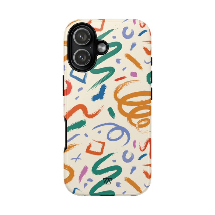 DOODLE BRUSH STROKES | Tough Phone Case