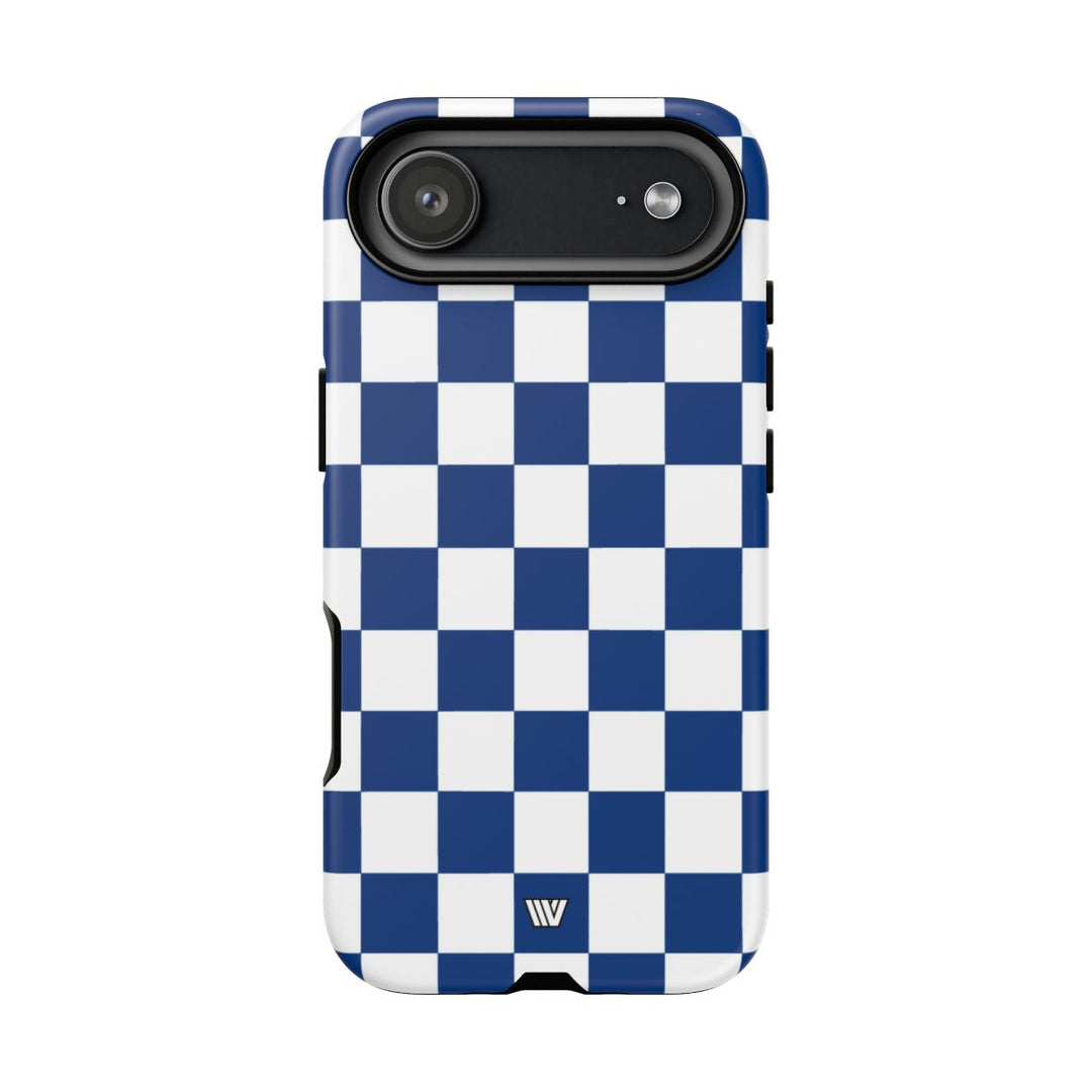 BLUE WHITE CHECKERBOARD | Tough Phone Case